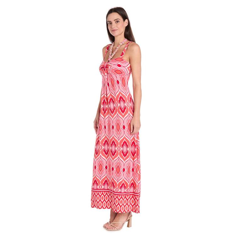 Womens R&amp;M Richards Coral &amp; Pink Maxi Dress