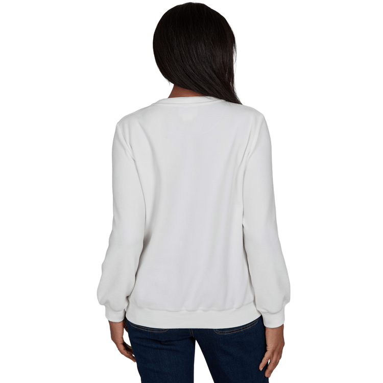 Petite Alfred Dunner Classics Floral Embroidered Sweatshirt