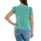 Womens Zac & Rachel Flutter Sleeve Leaf Tie Neck Blouse - image 2
