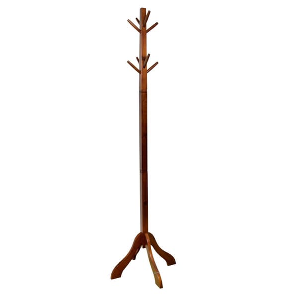 Casual Contemporary Living Solid Acacia Hall Tree Coat Rack