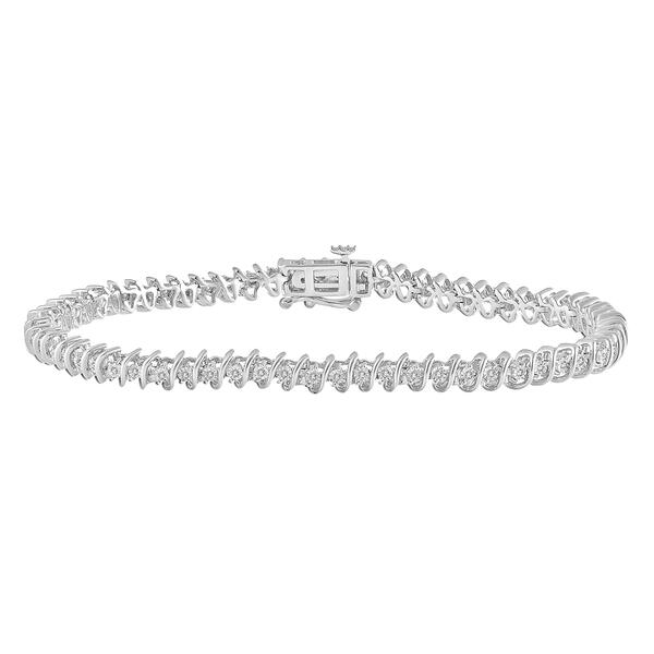 Diamond Classics&#40;tm&#41; 1/4ctw. Diamond Sterling Silver Tennis Bracelet - image 