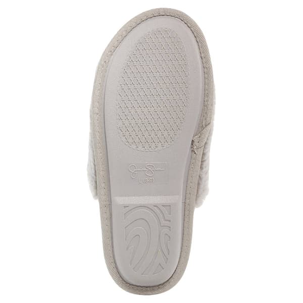 Womens Jessica Simpson Embellished Bow Plush Slide Slippers