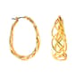 Napier Gold Tone Large Click-Top Braided Hoop Earrings - image 1