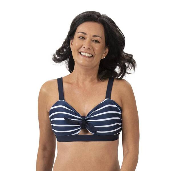 Womens Dolfin&#40;R&#41; Aquashape Nautical Tie-Front Bikini Swim Top - image 