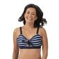 Womens Dolfin&#40;R&#41; Aquashape Nautical Tie-Front Bikini Swim Top - image 1