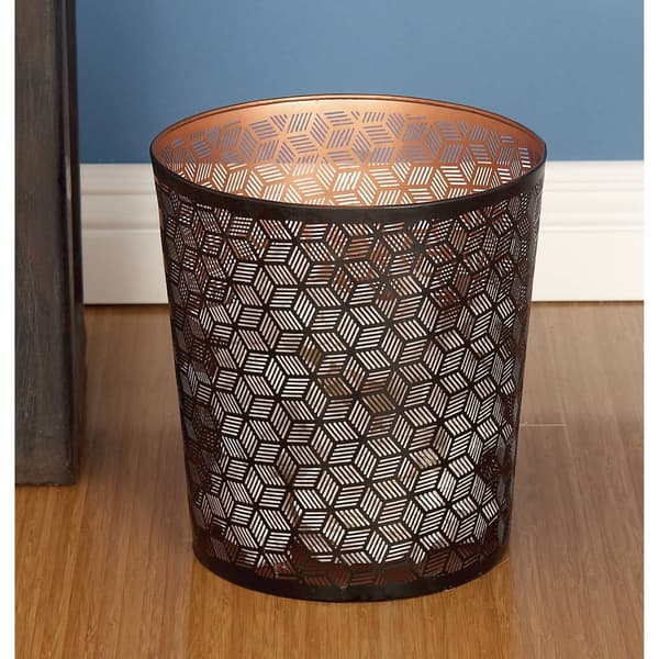 9th & Pike® Small Metallic Geometric Waste Bin