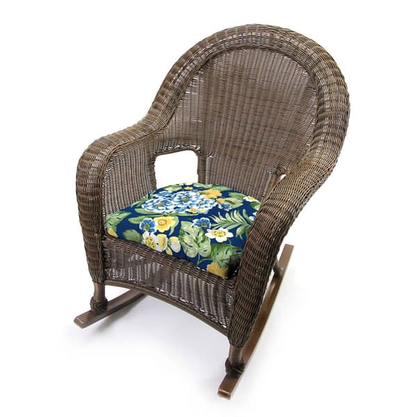 Jordan Manufacturing 2pk. Binessa Floral Wicker Seat Cushion Set
