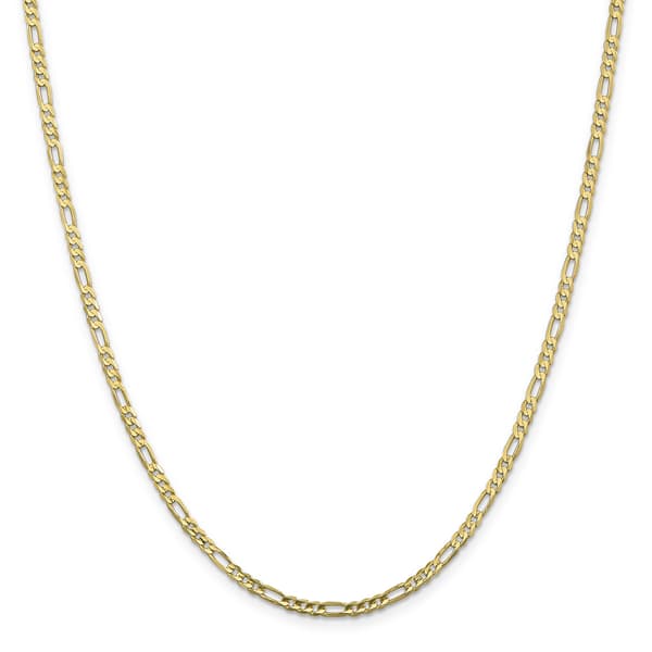Unisex Gold Classics&#40;tm&#41; 10kt. Gold 3.0mm 24in. Concave Figaro Chain - image 