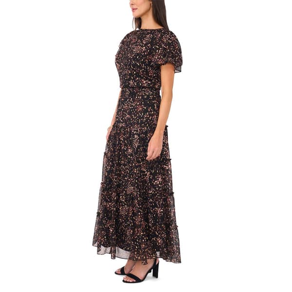 Plus Size MSK Abstract Chiffon Maxi Dress