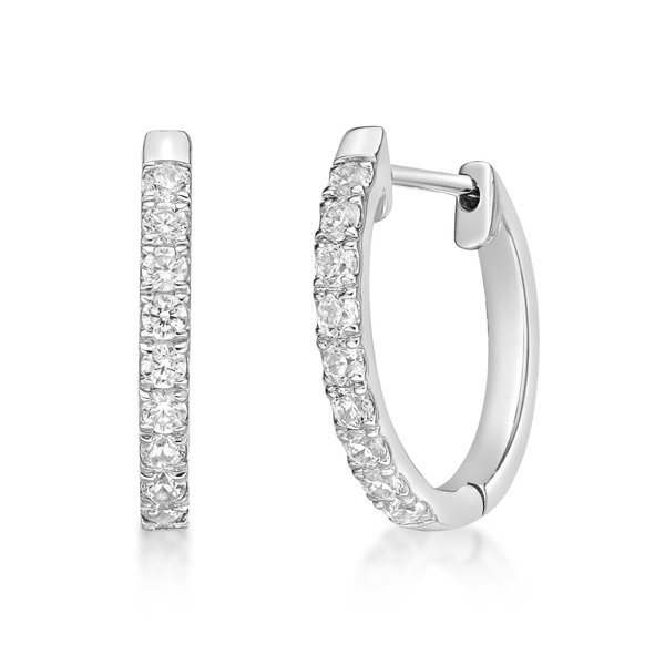 Brilliant Grown 5/8ctw. Lab-Grown Diamond Hoop Earrings