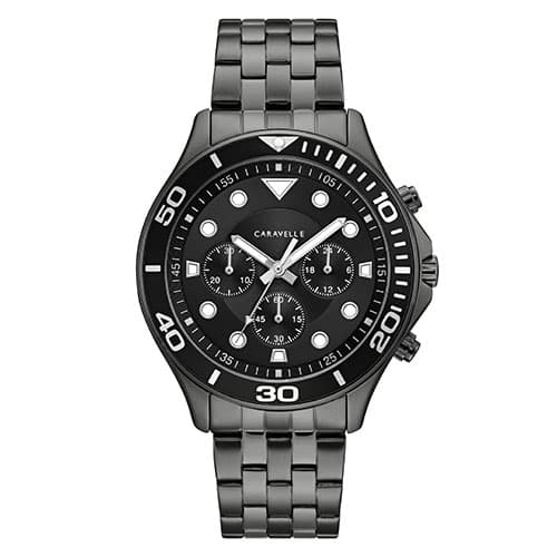 Mens Caravelle Chronograph Gunmetal Watch - 45A144 - image 