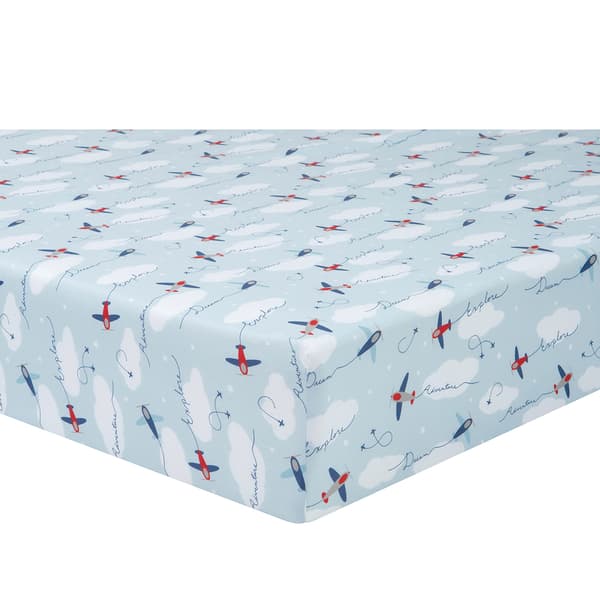 Sammy &amp; Lou Airplanes 2pk. Fitted Crib Sheet Set