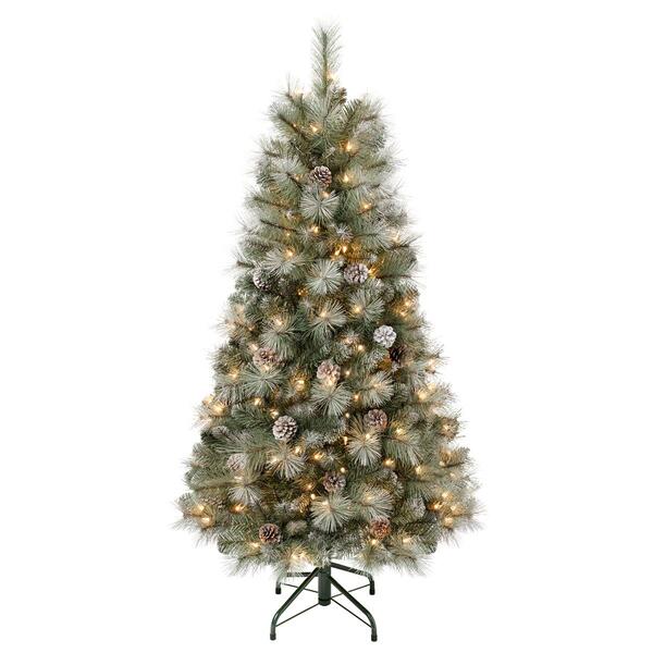 National Tree 4.5ft Perry Hard Needle Pre-Lit Pine Christmas Tree - image 