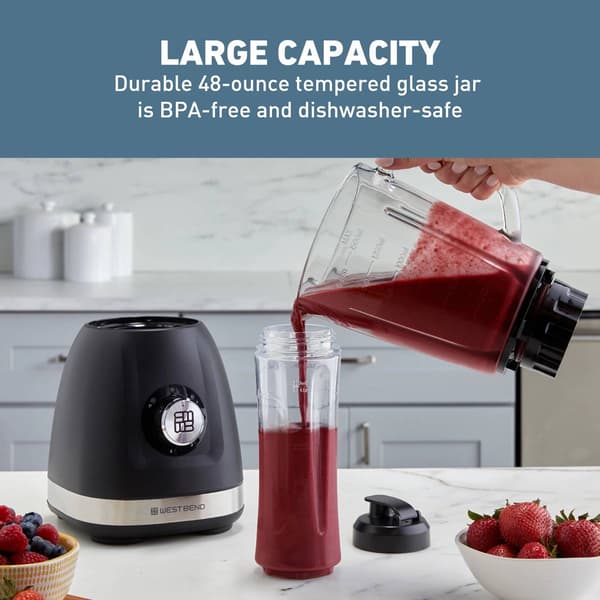 West Bend 48oz. Multi-Function Blender with Travel Cup