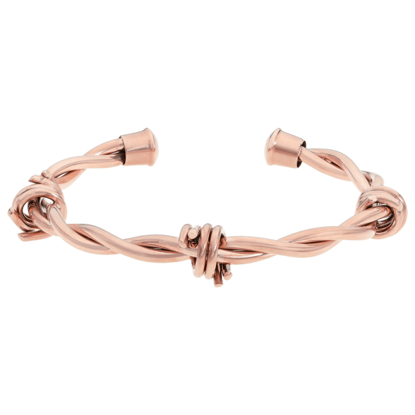 Mens Lynx Stainless Steel Barb Wire Cuff Bangle Bracelet - image 