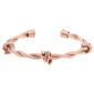 Mens Lynx Stainless Steel Barb Wire Cuff Bangle Bracelet - image 1