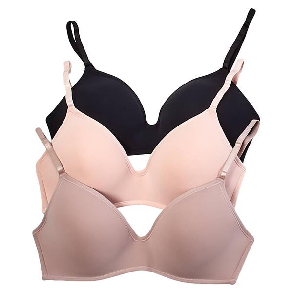Womens Rene Rofe 3pk. Weekender Light Padded Bra B26009H3-BRSB - image 