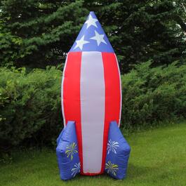 Northlight Seasonal 8ft. 4th of July Americana Inflatable Rocket