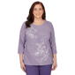 Plus Size Alfred Dunner Grand Bazaar Floral Embroidery Sweater - image 1