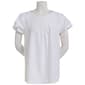 Womens Absolutely Famous Flutter Sleeve Knit Eyelet Blouse - image 1