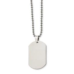 Mens Gentlemen's Classics(tm) Classic Steel Dog Tag Necklace