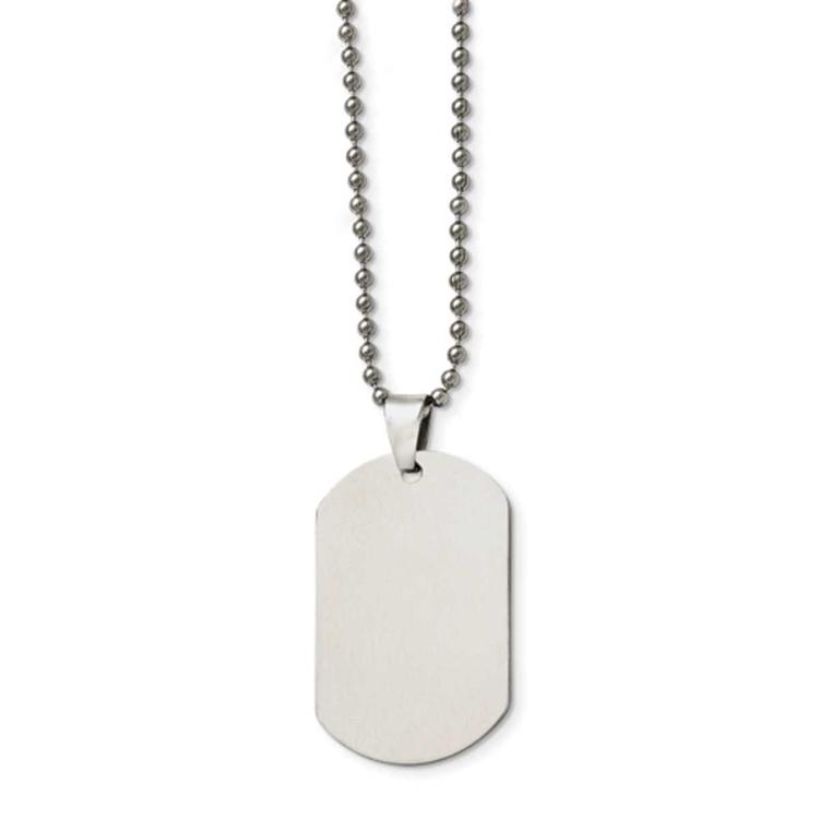 Mens Gentlemen's Classics(tm) Classic Steel Dog Tag Necklace