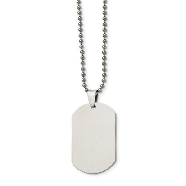 Mens Gentlemen's Classics&#40;tm&#41; Classic Steel Dog Tag Necklace - image 