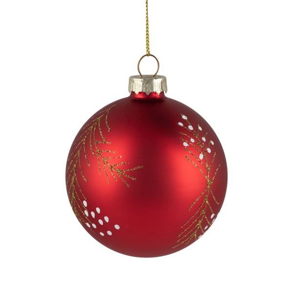 Northlight 4ct. Glittered Pine Needle Christmas Ball Ornaments