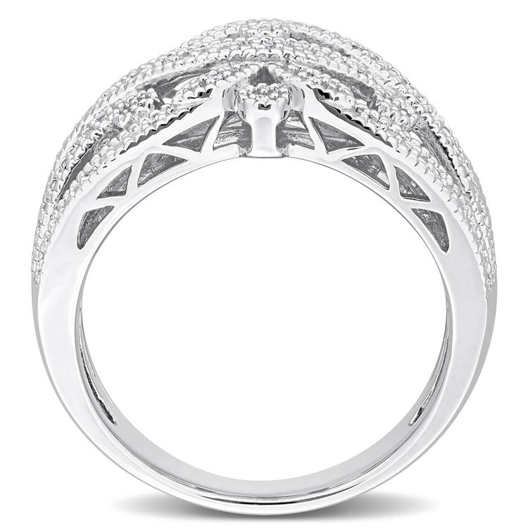Sterling Silver 1/10ctw. Diamond Vintage Ring
