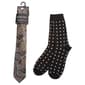 Mens Bergamo Tie/Sock Set - Black/Gold - image 1