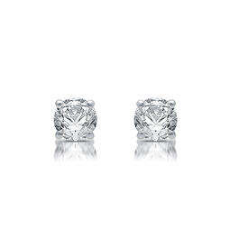 Nova Star&#40;R&#41; White Gold Lab Grown Diamond Prong Set Stud Earrings