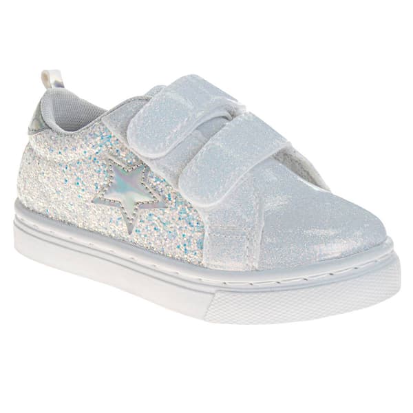 Little Girls Laura Ashley(R) Hook and Loop Glitter Fashion Sneakers