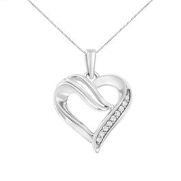 Haus of Brilliance Sterling Silver Diamond Accent Heart Pendant