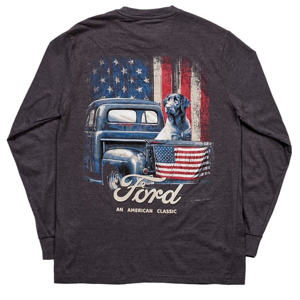 Mens Buckhorn River Long Sleeve Ford Graphic Tee