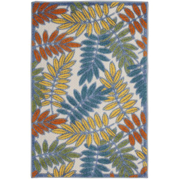 Nourison Aloha Leaf Print Indoor/Outdoor Area Rug - image 