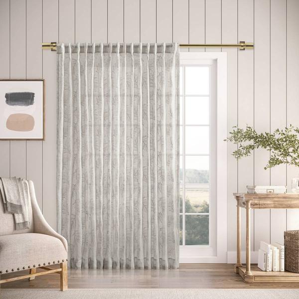 Ricardo(R) Sheer Leaf Rod Pocket Patio Panel with Back Tab - image 