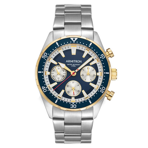 Mens Armitron Gold-Tone Multi Function Watch - 20-5486NVTT - image 