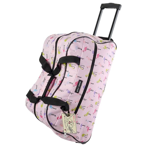 Betsey Johnson Flamingo Parade 22in. Duffel - image 