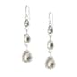 Rosa Rhinestones Triple Stones Drop Earrings - image 1