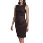Womens Calvin Klein Sleeveless Crepe Solid Sunburst Sheath Dress - image 3