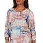 Womens Alfred Dunner Camden Market 3/4 Sleeve Color Block Blouse - image 5