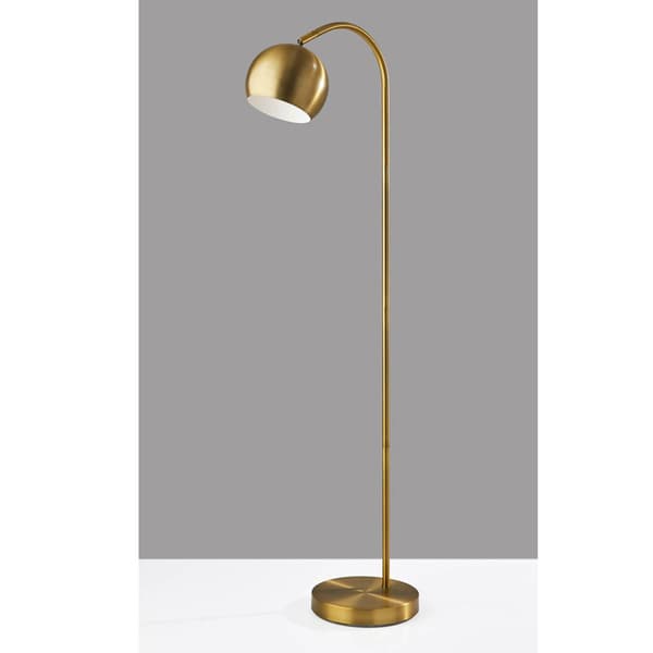 Adesso Emerson Antique Brass Floor Lamp