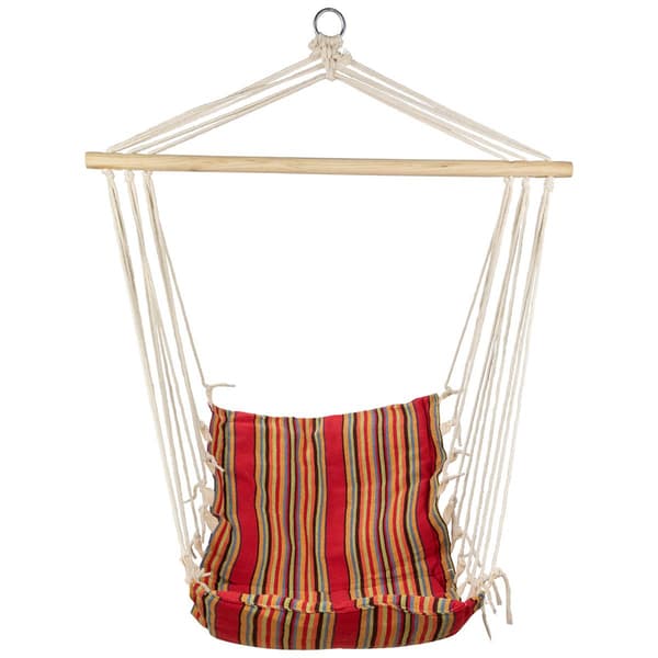 Northlight Seasonal Striped Hammock Chair w/ Padding & Wooden Bar