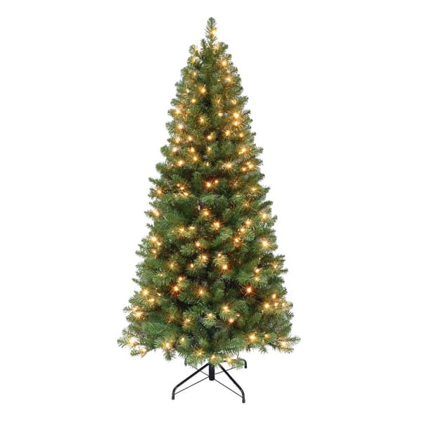 Puleo International 6ft. Pre-lit Incandescent Virginia Pine Tree - image 