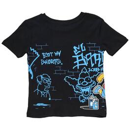 Boys &#40;4-7&#41; Freeze Bart Simpson Short Sleeve Graffiti Tee