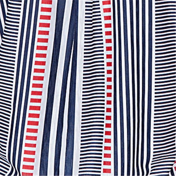 Womens Alfred Dunner Port Side V Neck Splice Stripe Blouse