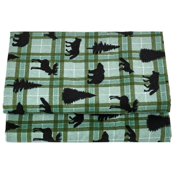 Ashley Cooper&#40;tm&#41; Wildlife Plaid Flannel Sheet Set - image 