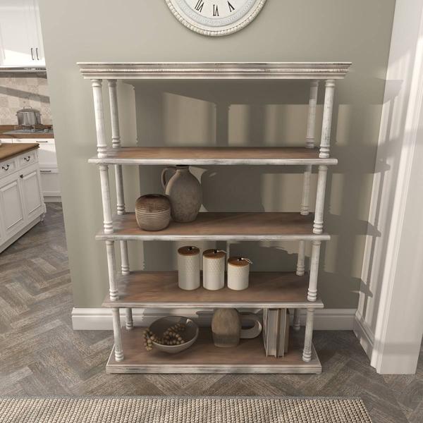 9th & Pike® Farmhouse Brown Wooden Shelving Unit