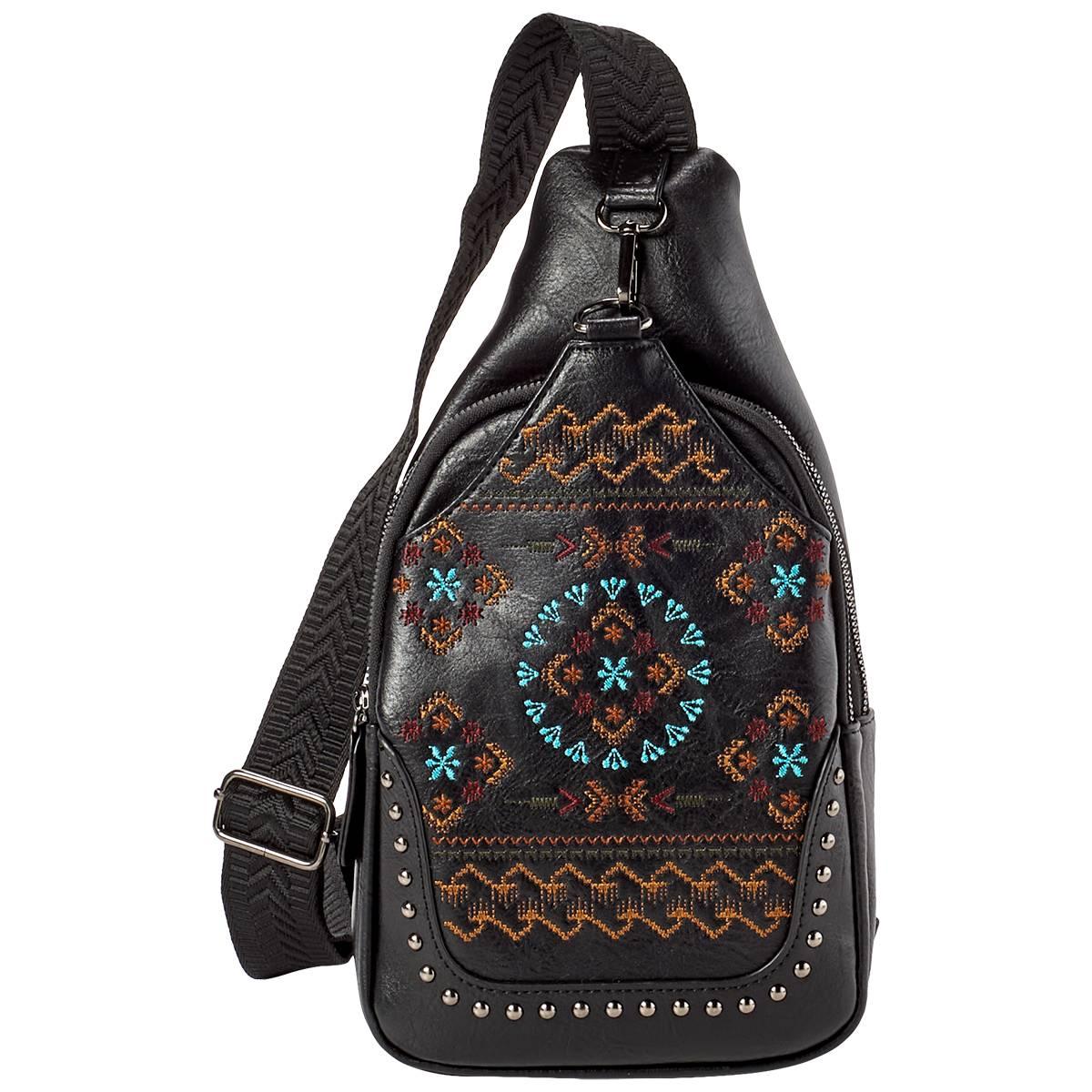 Sam & Hadley Embroidered Sling Crossbody