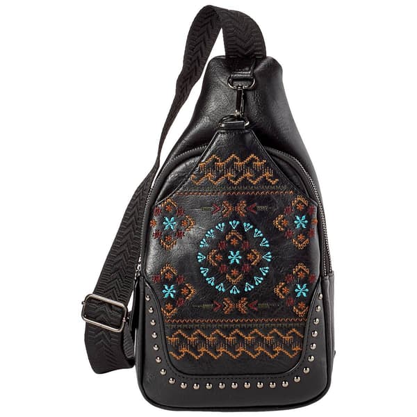 Sam & Hadley Embroidered Sling Crossbody - image 